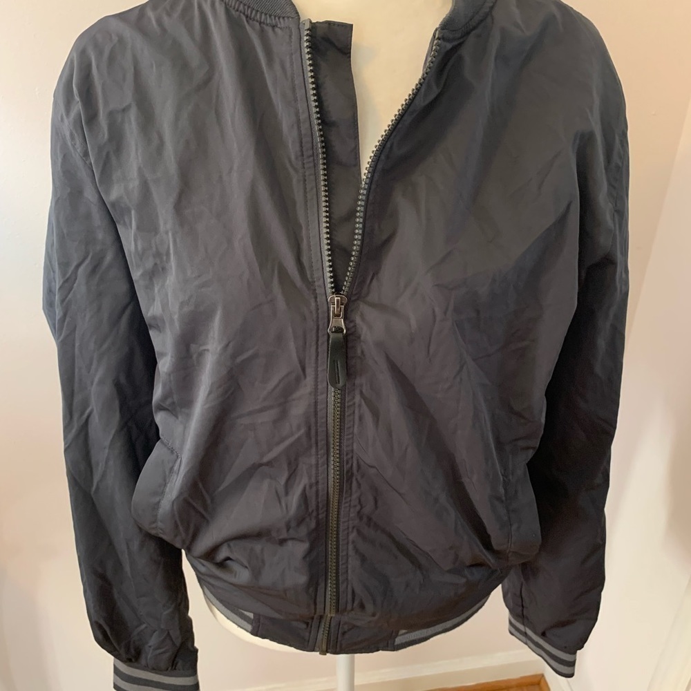No Boundaries Gray Zippered Jacket, Size S - image 1